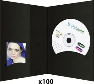 Mape Daiber 6613 priekš 100 CD ieliktņiem 10x15 cm, melna