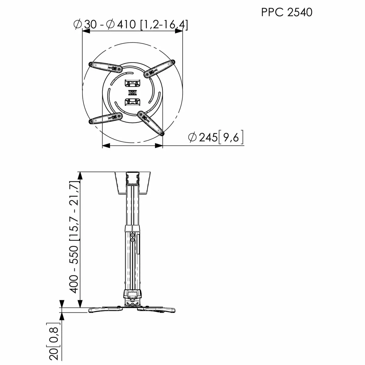 Projector Ceiling Mount Vogel's PPC 2540 Photo 3
