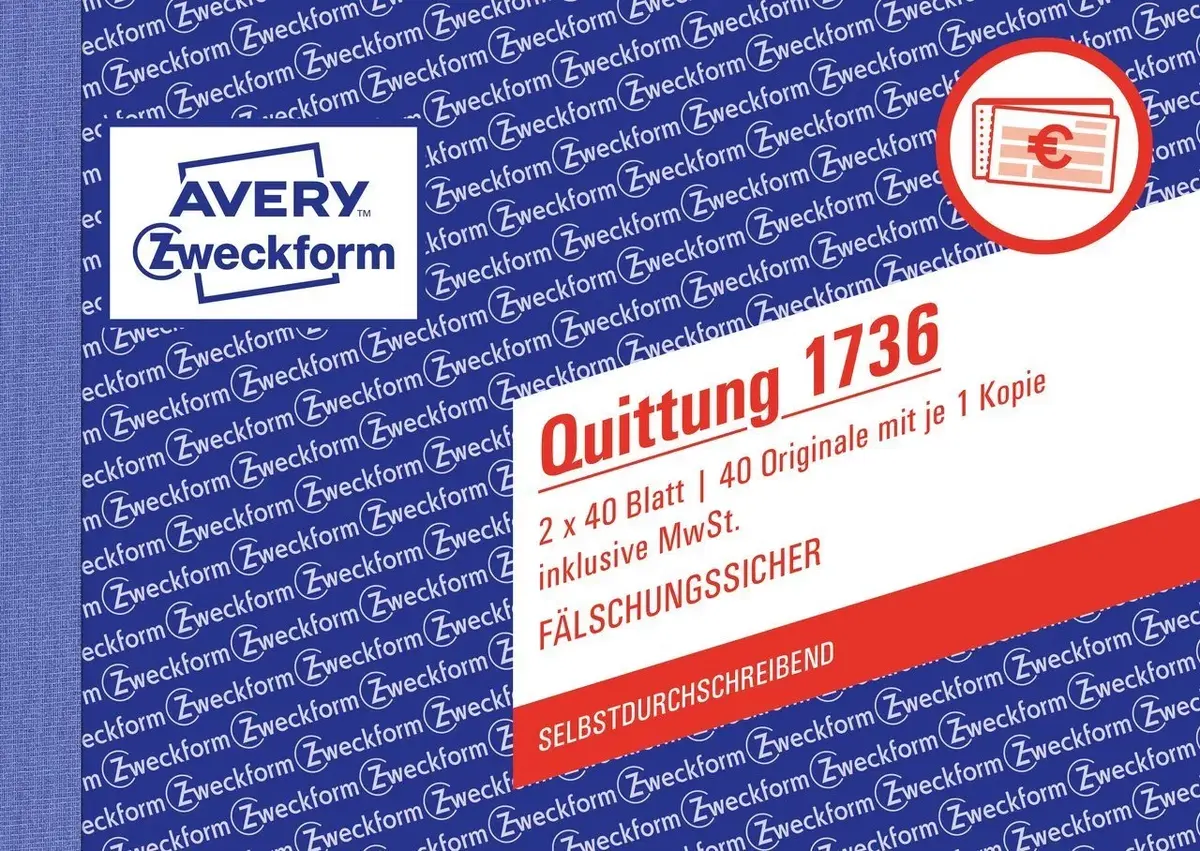 Бухгалтерская форма/книга A6 Avery 1736-5 Photo 2