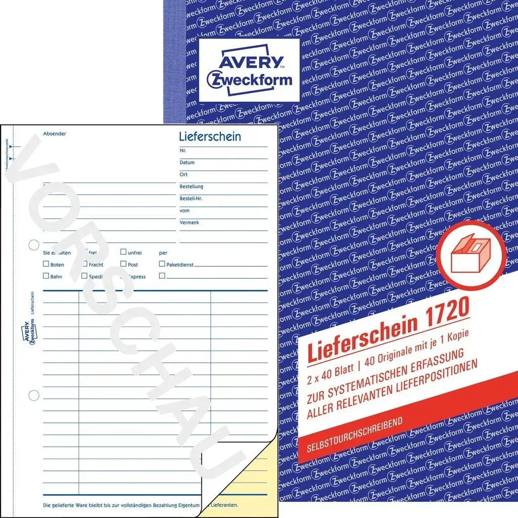 Бухгалтерская форма книга A5 Avery 1720-5 Photo 2
