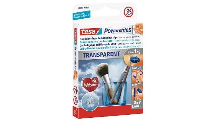 Montāžas etiķete Tesa Powerstrips Transparent LARGE Photo 2