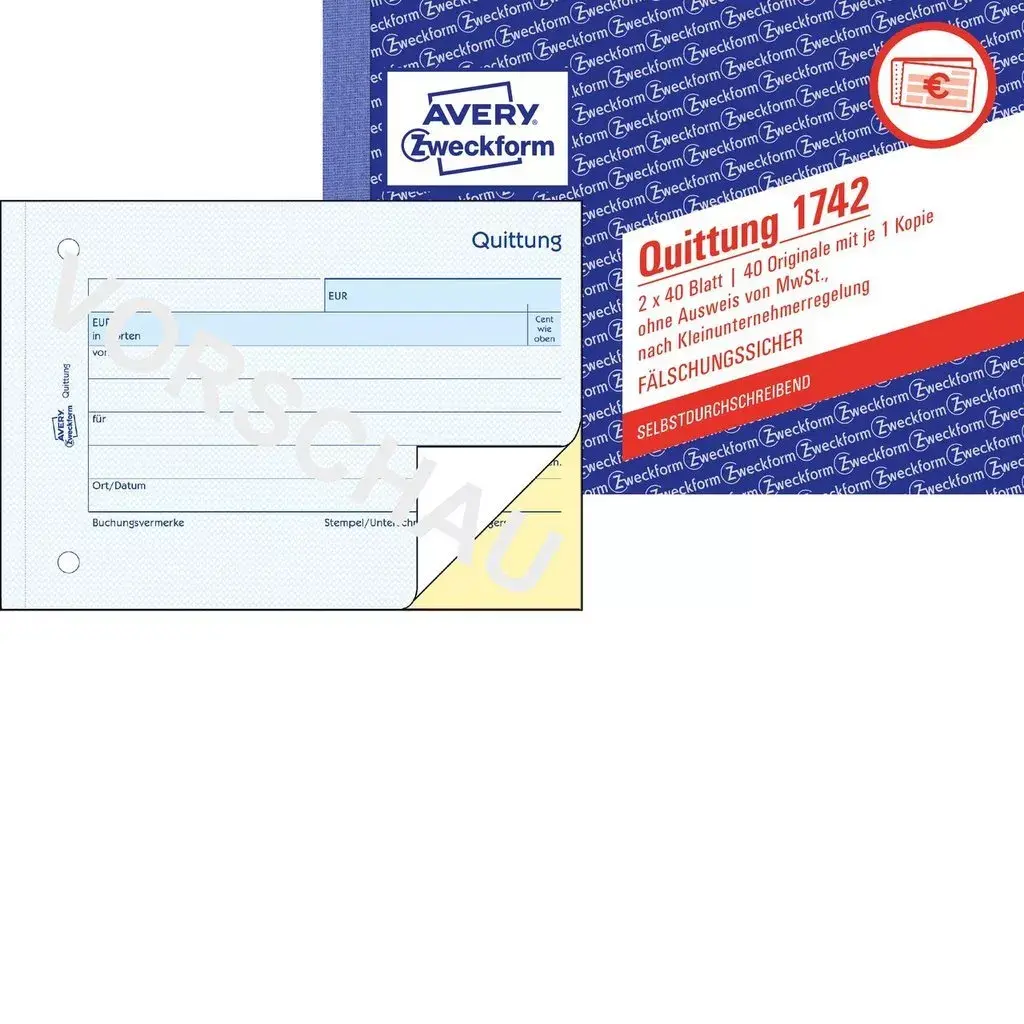Бухгалтерская форма книга A6 Avery 1742 Photo 3