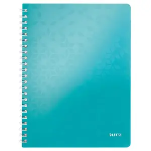 Notebook LEITZ WOW A4 squared, wirebound, PP softcover, 80 sheets, 80 g/m², blue patterned