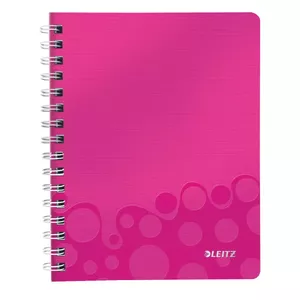 Writing Notebook Leitz WOW A5 80 Sheets Pink
