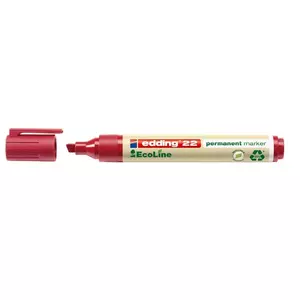 Permanent marker Edding 22 EcoLine Chisel tip Red