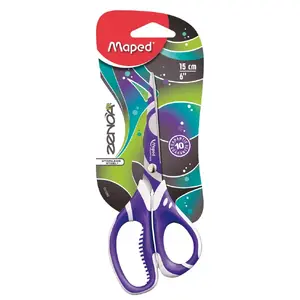 Maped stationery/craft scissors 595010 — straight cut, single, 157.3 mm, purple/white