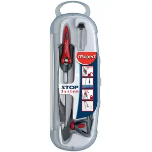 Bow compass Maped 196100 — aluminium body, black and red accents