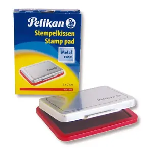 Штампованный подушечка Pelikan 331181 Красная Металлический корпус