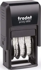 Штамп trodat Datumstempel Printy Dater 4850L BEZAHLT синий-красный, для рынков D-L-A-CH (MPN 51 4852)