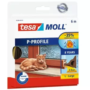 Уплотнитель резиновый TESA P-Profile 6 м коричневый