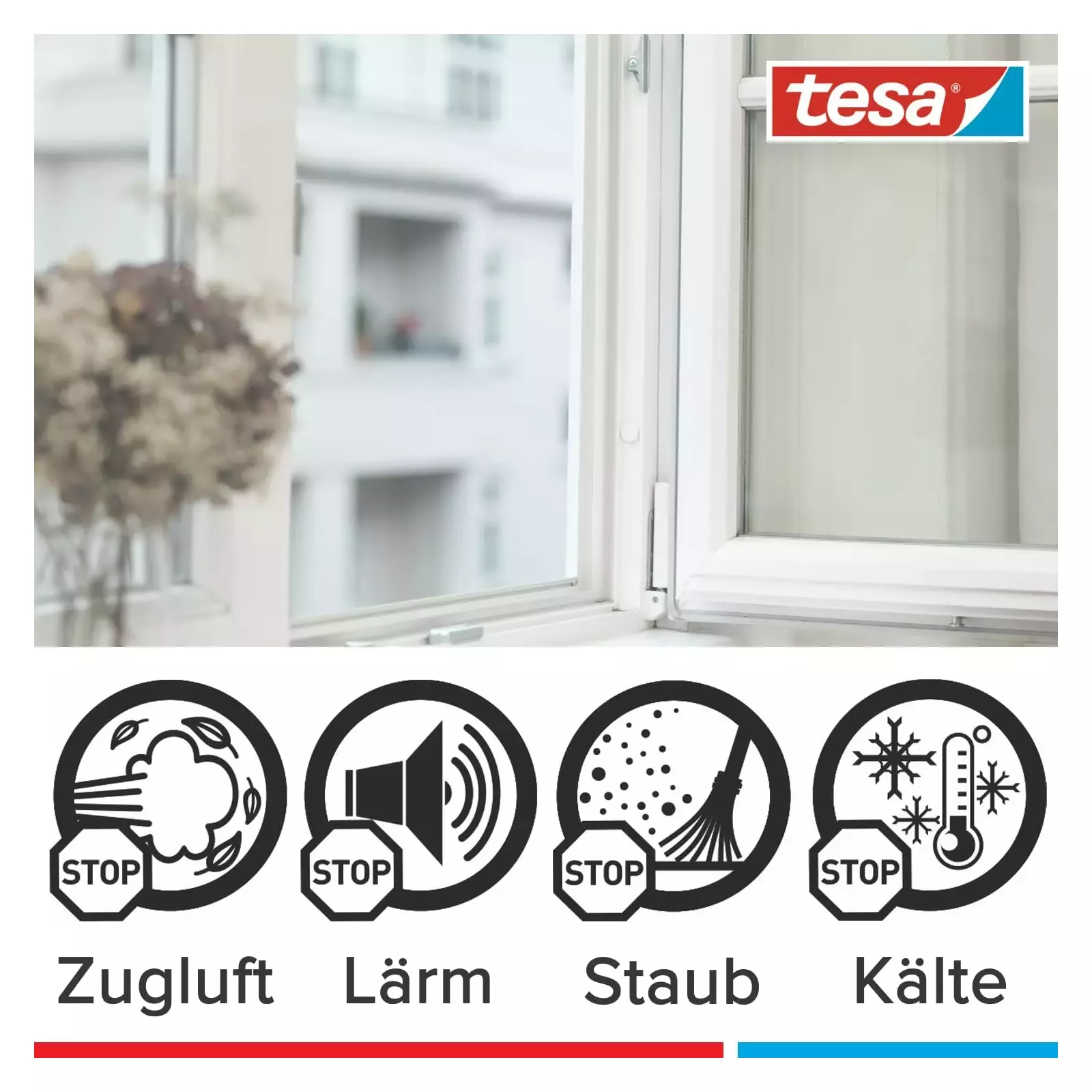 tesa 05432-00000 - tesamoll Thermo Cover Fensterisolierfolie, 4