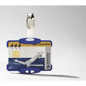 Pass holder Durable 85×54 mm, plastic security ID badge sleeve, pack of 25