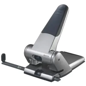 Leitz Heavy Duty Hole Punch 5180, Silver, 65 Sheets Capacity, 8 cm Punch Distance