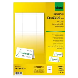 Non-adhesive printer label Sigel DP047