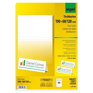 Non-adhesive printer label Sigel DP049