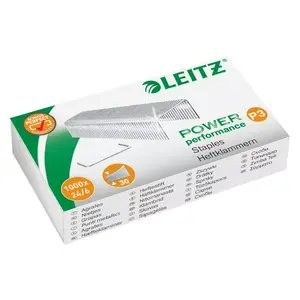 Скобы LEITZ Power Performance P3 24/6 — 1000 стальных скоб, размер 24/6
