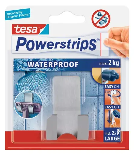 Tesa Skuvekļa turētājs Powerstrips Waterproof Zoom Photo 2