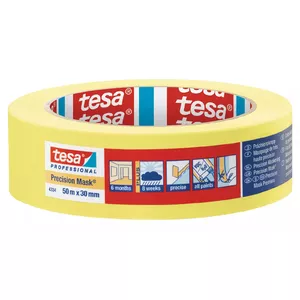 Vispārējās lietošanas maskēšanas lente TESA 4334 50 m Dzeltena