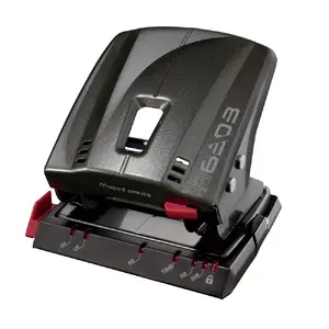 Дырокол Maped M630311 — вместимость 35 листов, металлический корпус, черный