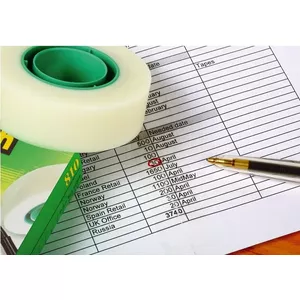 Adhesive stationery tape Scotch 8-1933R8, 33 m length, 19 mm width, green transparent, pack of 8