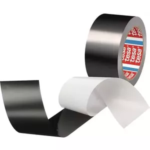 Alumīnija līmlente Tesa 50577 melna matēta 25 m x 50 mm — siltumizturīga līmlente