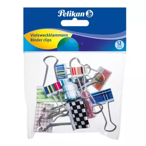 Document Clip Pelikan 700306 Metal Assorted Colours 12 pcs