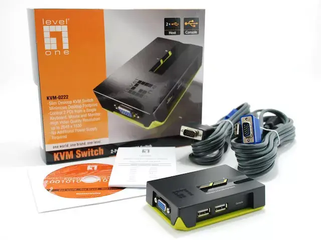 KVM Switch LevelOne 2-Port USB VGA KVM-0222 Photo 3