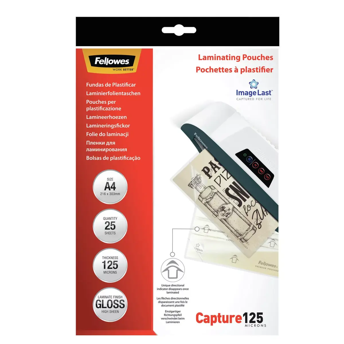 Laminating Pouch Fellowes ImageLast A4 125 Micron Photo 3