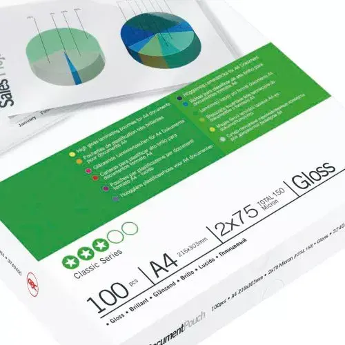 Dokumentu laminēšanas maisiņi GBC A4 2x75 Micron Gloss Photo 10