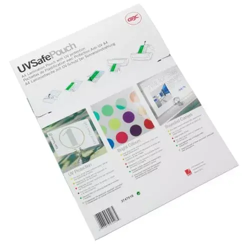 Laminating Pouches GBC UV Safe A4 2x150 Micron Gloss Photo 5