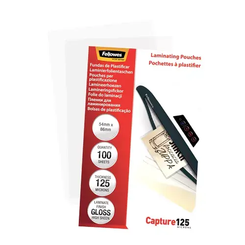 Fellowes Glossy Laminating Pouch 125 Micron Photo 3