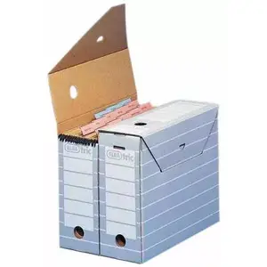 File storage box Elba CF50 — Cardboard A4, Grey/White, 110×340×270 mm