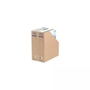 Elba Archiv-Stehsammler tric System natural brown with finger hole and printed spine label, stable (83521)