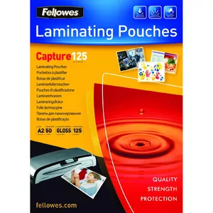 Laminating Pouch Fellowes A2 Glossy 125 Micron 50 pack