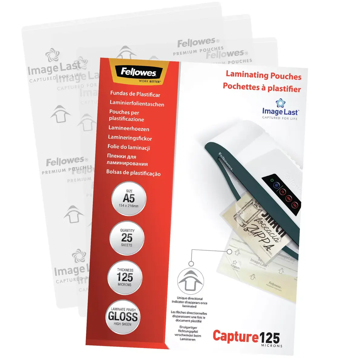 Laminēšanas maisiņš Fellowes ImageLast A5 125 Micron Photo 3