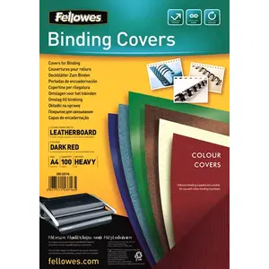 Fellowes A4 Red Document Sleeve/Outer Folder 210 x 298 mm, 1 mm, Pack of 25