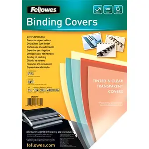 Крышка для переплёта Fellowes 5377201 A4 ПВХ пластик красная прозрачная 210×297 мм 100 шт