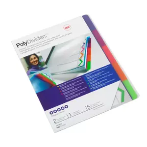 Divider GBC 2101323E Polypropylene (PP) Blue Green Orange Pink Purple