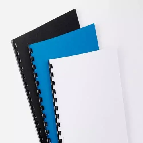 Saites vāki GBC LeatherGrain 250gsm A5 melni Photo 7