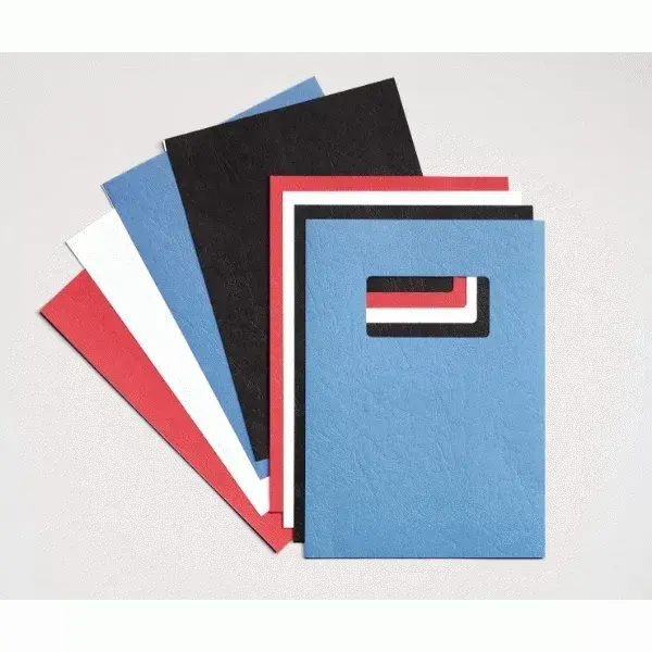 Saistvārsti GBC LeatherGrain 250gsm A4 Sarkani Photo 2