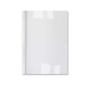 GBC LeatherGrain Thermal Binding Covers 3mm White 100 pcs A4 PVC Transparent