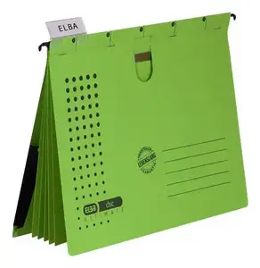 Elba ULTIMATE A4 Green Cardboard Hanging Folder 5 Pack