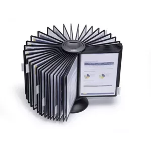 Durable 5633-01 Document Display Carousel, Desk Mount, Portrait, A4