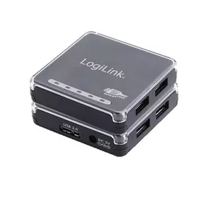 USB 3.2 Gen 1 (5 Gbps) interface hub LOGILINK UA0152, Type-A ports, Black