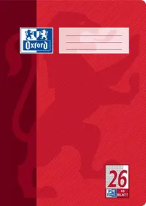 Oxford Elba 384401626 Rakstāmā burtnīca A4 16 lapas Sarkana rūtiņās 90 g/m²