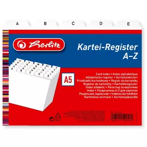 Tab Index Polypropylene PP White Herlitz 1500560