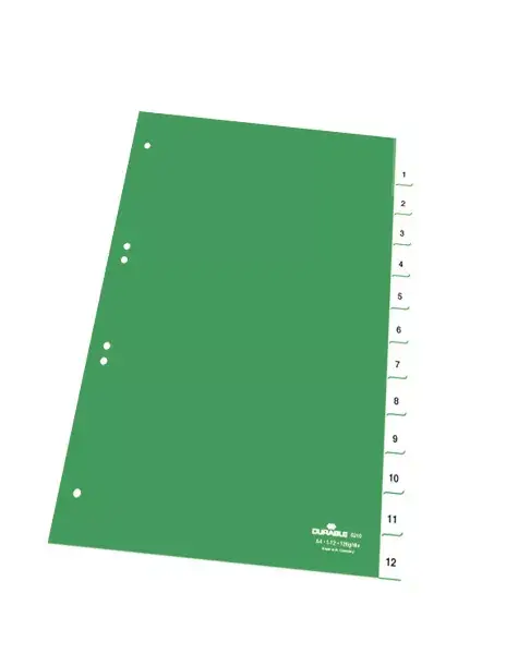 Numurēta tabulācija Durable Durable Index Sets 1-12 Photo 2