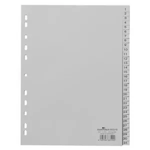 Durable 652310 tab index Numeric tab index Polypropylene (PP) Grey