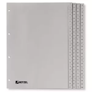 Numeric tab index, Rexel, PP Dividers grey