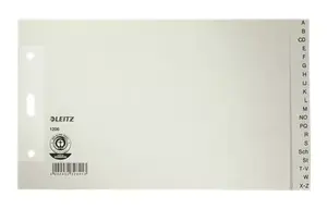 LEITZ 1206-00-85 Alphabetic Tab Index A-Z A5 Landscape Grey 20-Part 100 g/m²